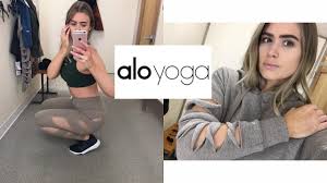 alo yoga try on review inside the dressing room