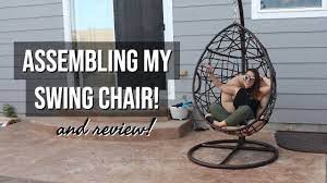 Hanging Egg Chair Review Swing Chair Assembly Youtube