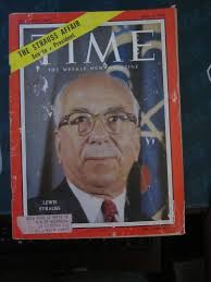 Time Magazine June 1959 The Strauss Affair Lewis Strauss Senate vs.  President G