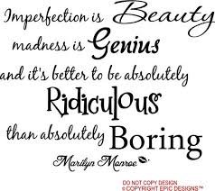 Marilyn Monroe Imperfection Is Beauty Madness Is Genius And Etsy Imperfection Is Beauty Monroe Quotes Im Not Perfect