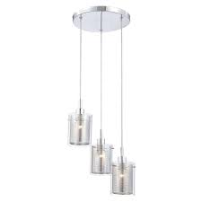 Modern Multi Light Pendant Light With Clear Glass And 3 Lights P963 077 Destination Lighting