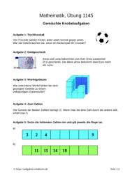 Da ella ein jahr älter ist, erhält sie 2. Knobelaufgaben Kostenlos Uben Grundschule Klasse 2 3 4