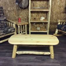 Minimalist side table for sofa. Coffee Table Rounded Edges Pioneer Handcrafted Log Furniture