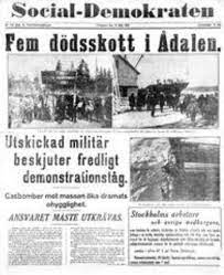 Skotten i ådalen), was a series of events in and around the sawmill district of ådalen, kramfors municipality, ångermanland, sweden, in may 1931.during a protest on may 14, five persons were killed by bullets fired by swedish military troops called in as reinforcements by the police. Facebook