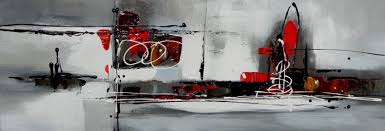 Optez pour un cadre ou tableau noir et blanc à la fois sombre et lumineux qui crée un contraste en apportant simplicité et raffinement à votre décoration murale. Tableau Panoramique Gris Blanc Effets Noir Et Rouge