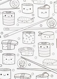 Pusheen is a famous cartoon cat, created in 2010 by andrew duff and claire belton. Cute Sushi Coloring Pages Aspen Agenda