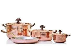 Amoretti Brothers Hammered Copper Cookware 7 Piece Set Bronze Handles Click Image To Review More Details Copper Cookware Set Copper Cookware Cookware Set