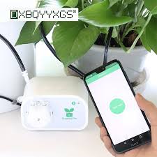 Constant pressure automatic watering device adjustable water flow dripper with switch control valve drip irrigation system 8pcs/set. Mobile Phone Control Intelligent Garden Automatic Watering Device Succulents Plant Drip Irrigation Tool Water Pump Timer System Garden Devices