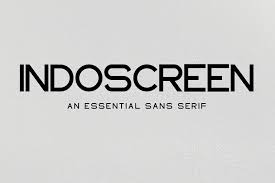 How to identify a font? Indoscreen Font