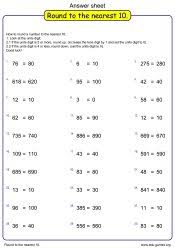 1 rounding to the nearest tenth. Free Rounding Worksheet Makers Creates Nearest To 10 Or 100 And Rounding Decimals
