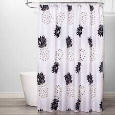 Pineapple Shower Curtain Black White Room Target Pineapple Shower Curtain Black White Rooms Bathroom Decor Apartment Small
