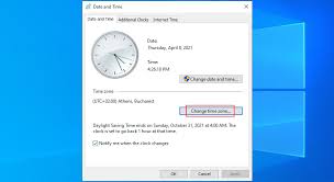 World time zones are listed below according to time zones' standard time. How To Change Time In Windows 10 Set Time And Date Tutorial