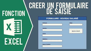 Lors de la fermeture du formulaire les données saisies sot recopiées dans des cellules d'une feuille de calcul ; Excel Creer Un Formulaire De Saisie Sans Userform Youtube
