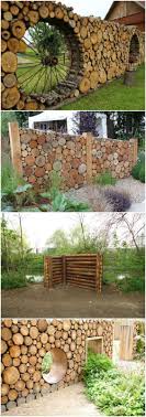 Tronchi Di Legno In Giardino Prendi Spunto Da Queste Fantastiche Idee Cordwood Fences More The Post Tronc Holzwand Garten Hintergarten Gartengestaltung