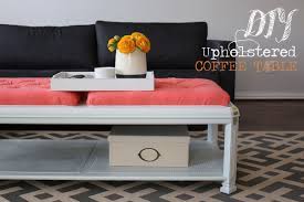 Trace the profile of the top of the coffee table with a pencil. How To Upholster A Coffee Table Oh Everything Handmade