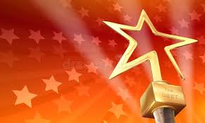 Award Gold Star On Red Stars Background Sponsored Star Gold Award Background Stars Ad Creative Typography Design Star Background Photo Awards