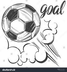 Football Soccer Ball Sports Game Calligraphic Text Emblem Sign Hand Drawn Vector Illustration Sketch Ad Sp In 2020 Soccer Drawing Soccer Ball Football Drawing