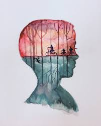 Eleven Stranger Things Original Painting Watercolor By Lynnaesart On Etsy Https Www Etsy Co Stranger Things Art Stranger Things Tattoo Stranger Things Lights