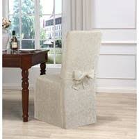 Woven fabric, fast, secure custom fit, back ties; Buy Chair Covers Slipcovers Online At Overstock Our Best Slipcovers Furniture Covers Deals