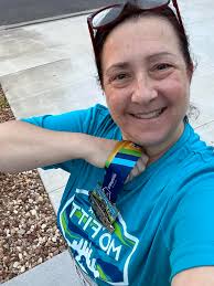 Miles for Moffitt virtual walk with Donna Ahern .