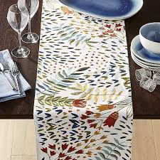 Milla Embroidered Floral Table Runner 90 Milla Embroidered Runner Floral Table Runner Crate Barrel Table Table Runners