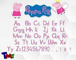 Alphabet Font Peppa Pig Fonts Alphabet Peppa Pig Peppa Pig Party
