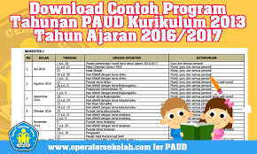 Smp negeri 11 tangerang kurikulum nasional 2013 2. Download Contoh Program Tahunan Paud Kurikulum 2013 Tahun Ajaran 2016 2017 Operator Sekolah