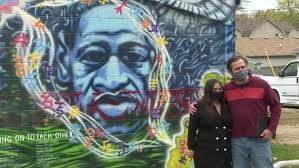 Artist peyton scott russell grew up near. Local George Floyd Mural Dedicated As Bloomington Arts Commission Discussions Continue Wjbc Am 1230