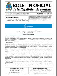 Bienvenido al boletín oficial de la universidad nacional del nordeste, a través de este portal se publicarán los actos administrativos de alcance general con contenido normativo dictados por los. Ariel Setton On Twitter Novedades Del Mercado De Cambios Boletin Oficial De Hoy Domingo 1 2019