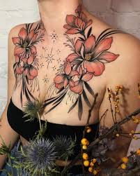 Floral Chest Tattoo Chest Tattoos For Women Chest Piece Tattoos Cool Chest Tattoos