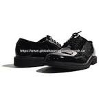 Zapatos militares de cuero PU negro brillante para oficina, zapato militar,  zapato de oficial de policía, zapato de policía