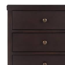 Three drawers with acrylic hardware. Finley Solid Wood 3 Drawer Nightstand Clickdecor Target
