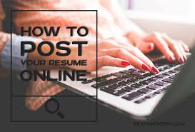 tips where to park your resume online