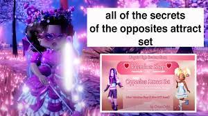 DO NOT MISS ALL THE SECRETS OF THE NEW VALENTINES OPPOSITES ATTRACT SET IN  ROYALE HIGH #royalehigh - YouTube