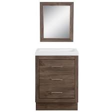 Glacier Bay Woodbrook 31 In W X 19 In D Bath Vanity In White Washed Oak With Cultured Marble Vanity Top In White With White Sink Wb30p2 Wo The Home Depot Marble
