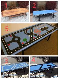 Diy Cars Table 1 I Found An Old Used Coffee Table For 10 2 Using 2 Cans Of Spray Paint And Primer In One From Ho Car Table Kids Rooms Diy Diy Toys Car