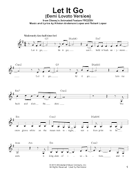 Let It Go Demi Lovato Version Sheet Music Demi Lovato Pro Vocal