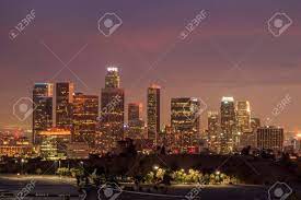 Times for los angeles, ca Los Angeles Downtown Night Scene At Sunset Time Stock Photo Picture And Royalty Free Image Image 65151497