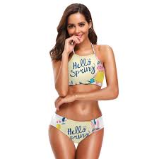 Amazon Com Hellopring Bunny Chick Womens Cute Bikini Sets