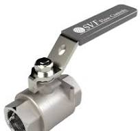 1/2" SVF Flow Control 20SS Series, 2-Piece, Stainless Steel Ball Valve,  Full Port, RTFE Seat, Threaded, 1000 WOG