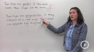 If two lines are the same line, then there is only one line, not two parallel lines. Parallel And Perpendicular Lines Concept Algebra Video By Brightstorm