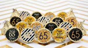 65th Birthday Party Favor Ideas Black And Gold 65th Birthday Party Favor Stickers 180 Count 90th Birthday 90th Birthday Parties 65th Birthday