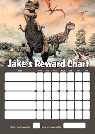 personalised dinosaurs reward chart adding photo option available