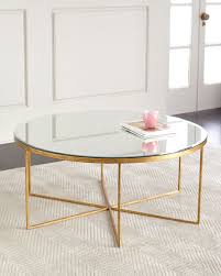 Acme nysa coffee table in mirrored and faux crystals. Farren Antiqued Mirrored Coffee Table