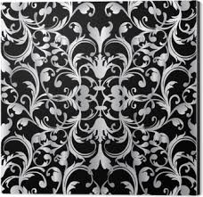 Classical luxury old fashioned damask ornament, royal victorian seamless texture for. Baroque Seamless Pattern Floral Damask Black Background Wallpaper Illustration With Vintage White 3d Flowers Scroll Leaves And Antique Baroque Ornaments In Victorian Style Vector Black White Texture Wall Mural Pixers We