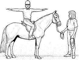 Ausmalbilder Pferde Mit Reiterin Coloring Pages Art Humanoid Sketch