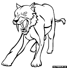Sabertooth Cat Coloring Page Free Sabertooth Cat Online Coloring Cat Coloring Page Coloring Pages Paw Patrol Coloring