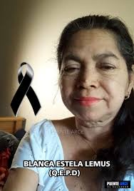 Aviso importante. Esta tarde será sepultado el cuerpo de la señora BLANCA ESTELA  LEMUS en el cementerio general de La Hachadura. Su cuerpo será trasladado a  la 1:30 PM desde su casa