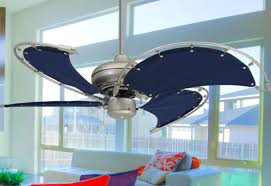 An outdoor ceiling fan can provide cooling breezes and light to outdoor living spaces that are exposed to the elements. Voyage 40 In Indoor Outdoor Satin Steel Ceiling Fan With Blue Fabric Blades Dan S Fan City C Ceiling Fans Fan Parts Accessories