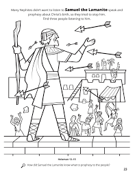 Book of mormon stories coloring page. Samuel The Lamanite